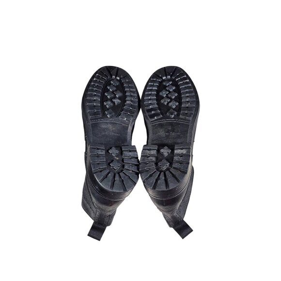 Marco Vittoria Mens 10 Black Leather Wingtip Brogue Boots With Lugged Sole - Picture 8 of 8